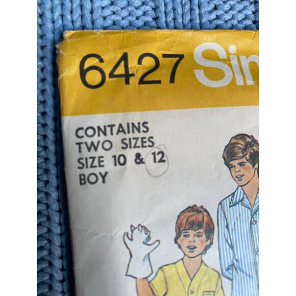 Simplicity sewing pattern  6427 boys pajamas top pant shorts - Picture 2 of 5